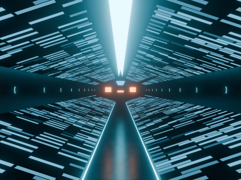 Animación del túnel de ciencia ficción Modelo 3D