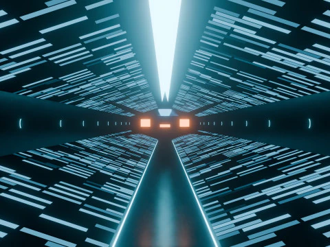Sci-Fi Tunnel Animation 3D Model