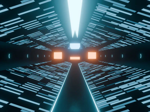 Sci-Fi Tunnel Animation 3D Model