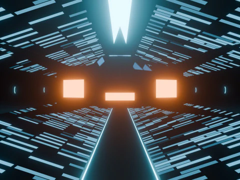 Sci-Fi Tunnel Animation 3D Model