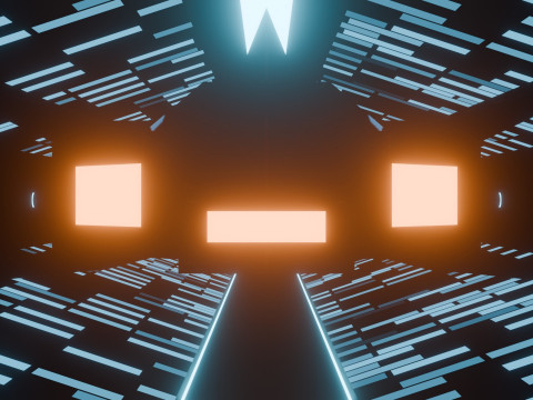 Animación del túnel de ciencia ficción Modelo 3D