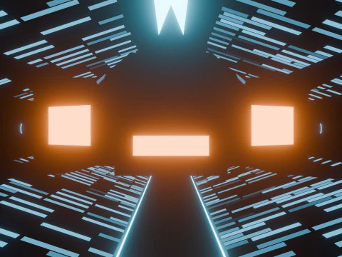 Sci-Fi Tunnel Animation 3D Model