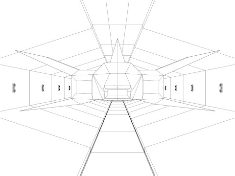 Animación del túnel de ciencia ficción Modelo 3D