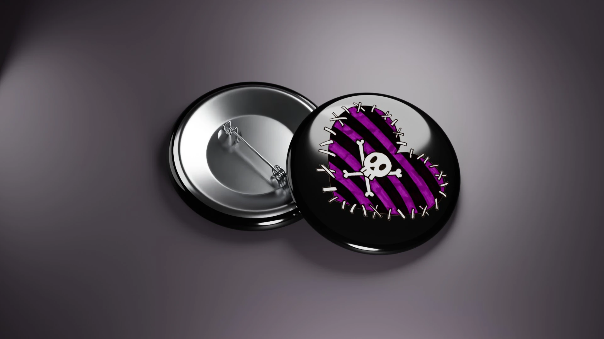 Emo Music Fashion Badges 3D Model .c4d .max .obj .3ds .fbx .stl .blend 