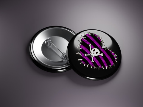 इमो म्यूजिक फैशन बैज 3D मॉडल