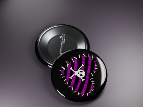 Distintivi di moda di musica emo Modello 3D