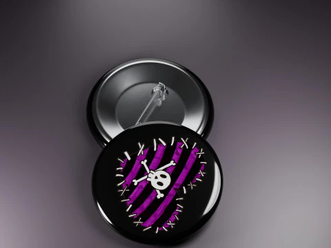 Emo Music Fashion Badges 3D Model