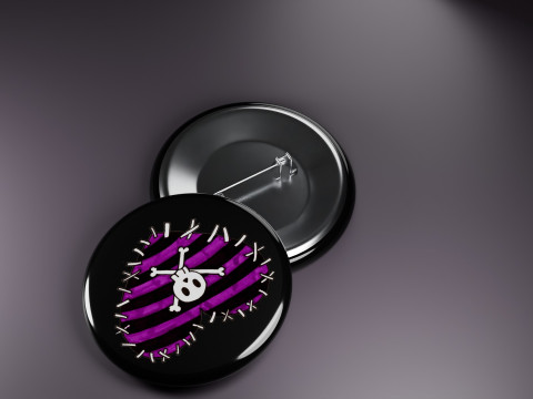 Distintivi di moda di musica emo Modello 3D