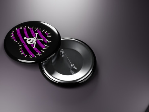 Distintivi di moda di musica emo Modello 3D