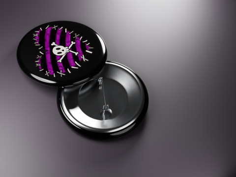 Distintivi di moda di musica emo Modello 3D