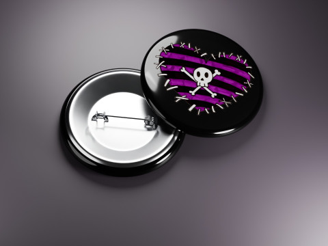 Distintivi di moda di musica emo Modello 3D