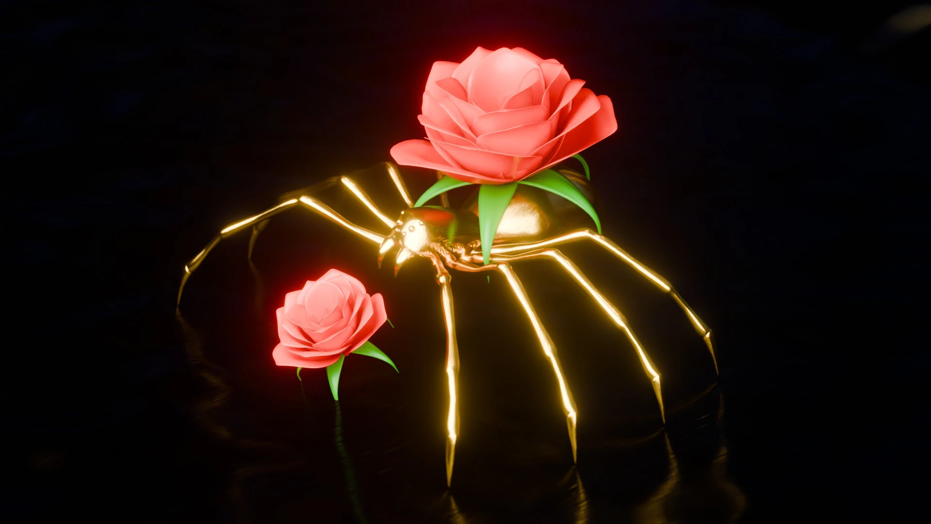 Abstract Spider Scene 3D Model .c4d .max .obj .3ds .fbx .stl .blend 