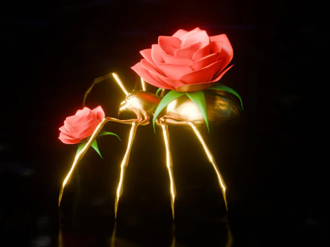 Abstract Spider Scene 3D Model