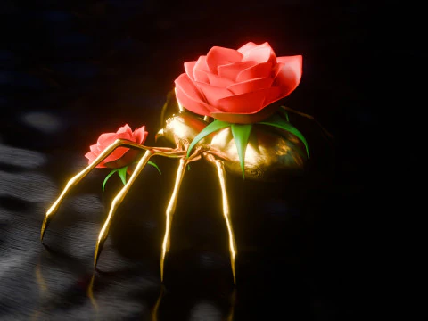 Abstract Spider Scene 3D Model