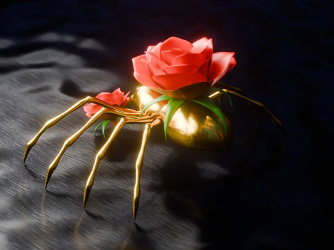 Abstract Spider Scene 3D Model