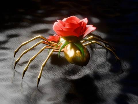 Abstract Spider Scene 3D Model