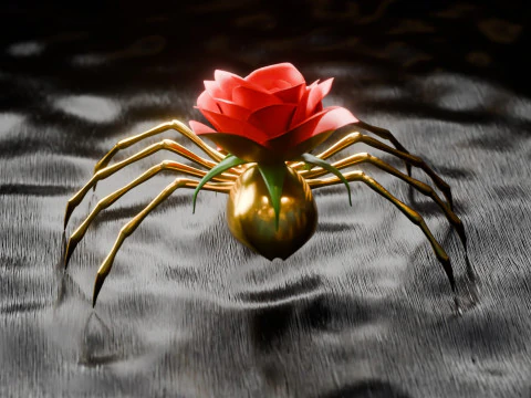 Abstract Spider Scene 3D Model