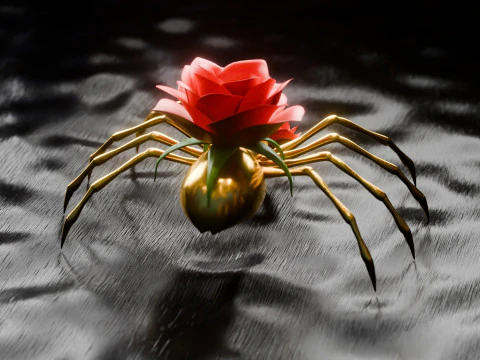 Abstract Spider Scene 3D Model
