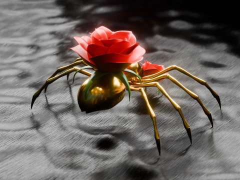 Abstract Spider Scene 3D Model