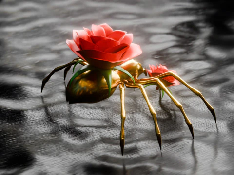 Abstract Spider Scene 3D Model
