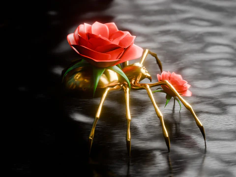 Abstract Spider Scene 3D Model