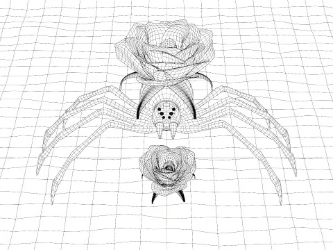 Abstract Spider Scene 3D Model