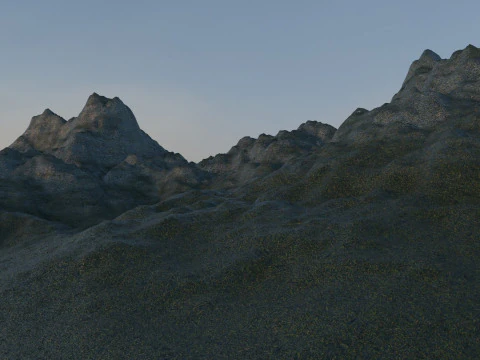 Montagne di neve Modello 3D