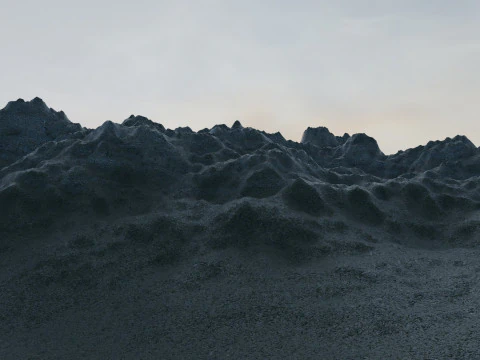 Montagne di neve Modello 3D