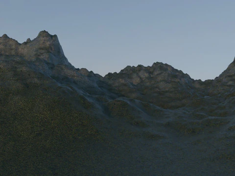 Montagne di neve Modello 3D