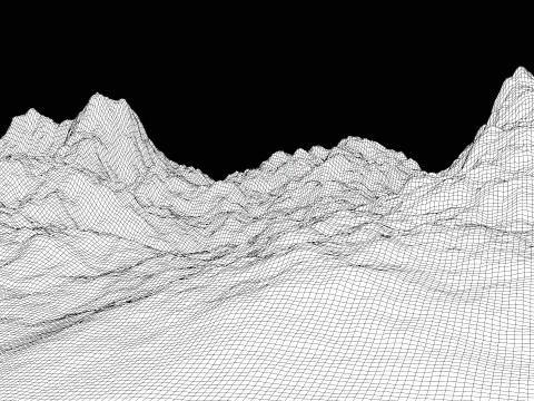 Montagne di neve Modello 3D