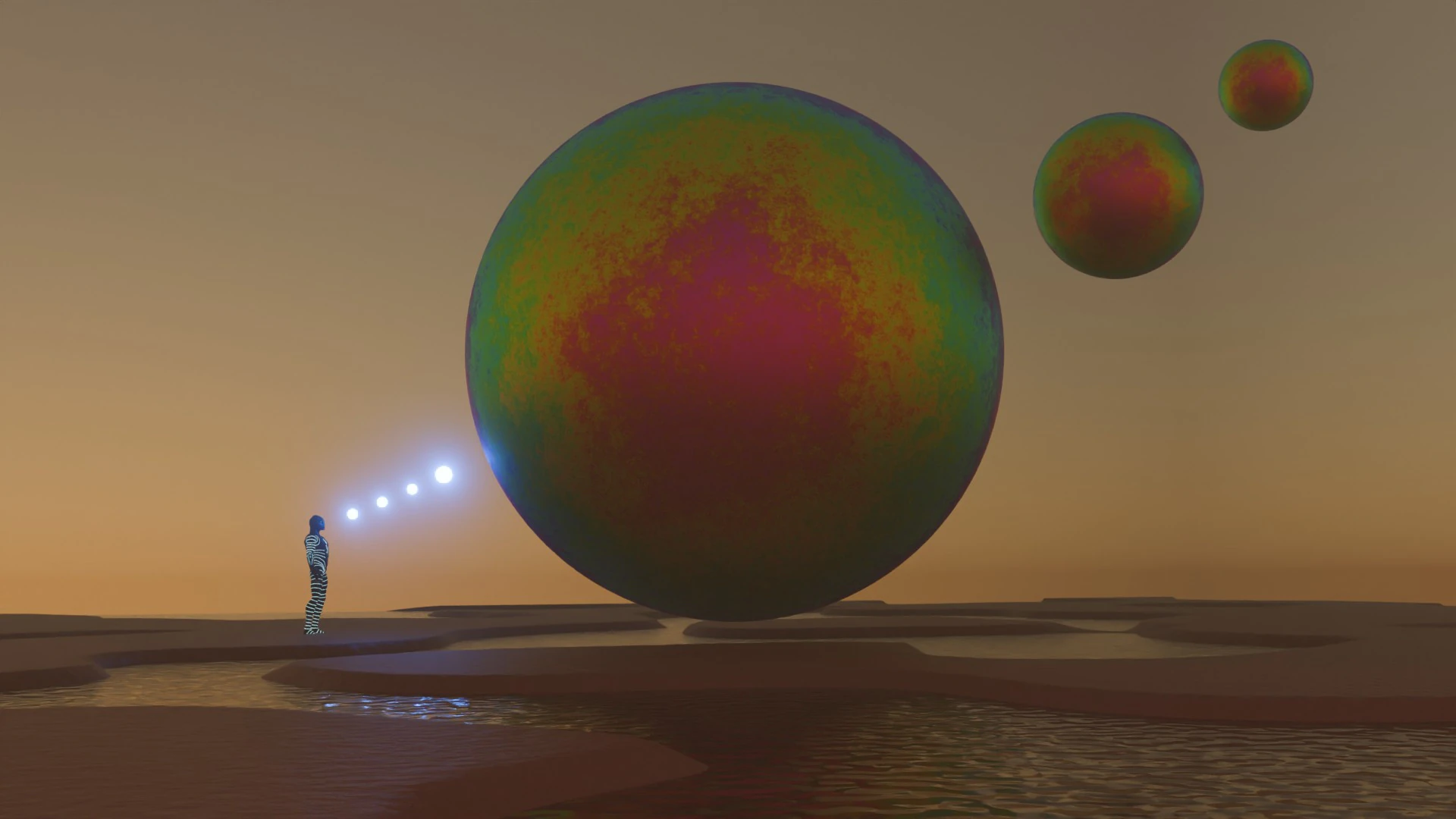 Sci-Fi Surreal Sunset 3D Model .c4d .max .obj .3ds .fbx .stl .blend 