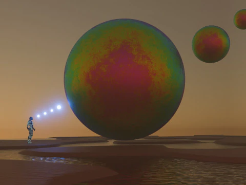 Sci-Fi Surreal Sunset 3D Model