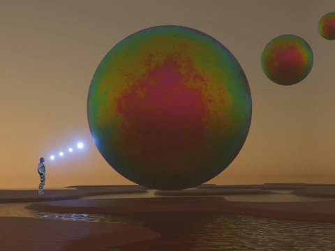 Sci-Fi Surreal Sunset 3D Model