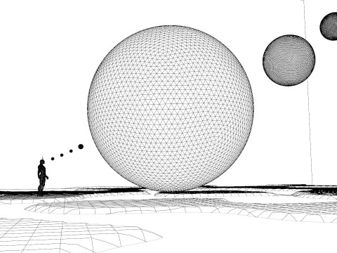 Научно-фантастический сюрреалистический закат 3D Модель