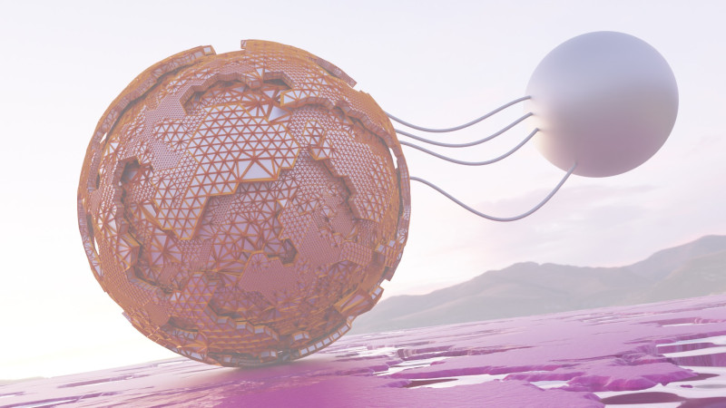 Sci-Fi Alien Landscape 3D Model .c4d .max .obj .3ds .fbx .stl .blend 