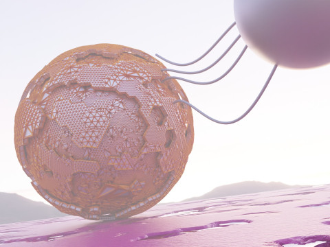 Sci-Fi Alien Landscape 3D Model