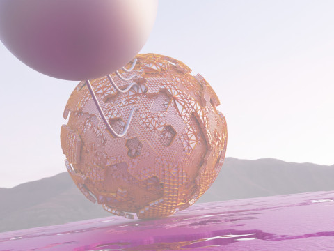 Sci-Fi Alien Landscape 3D Model