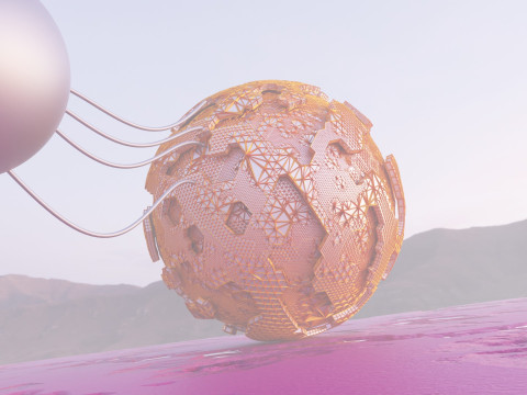 Sci-Fi Alien Landscape 3D Model