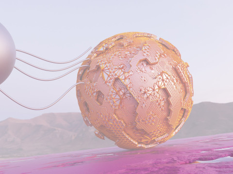 Sci-Fi Alien Landscape 3D Model