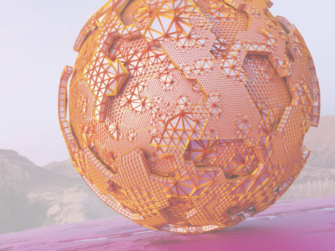 Sci-Fi Alien Landscape 3D Model