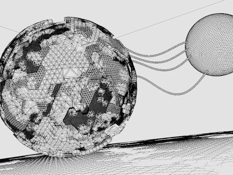 Sci-Fi Alien Landscape 3D Model