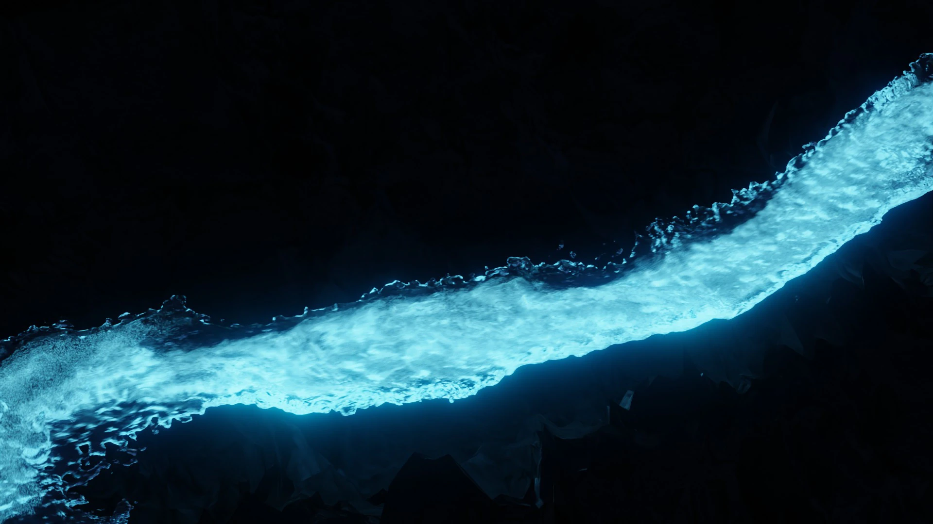 Glowing River Animation 3D Model .c4d .max .obj .3ds .fbx .stl .blend 