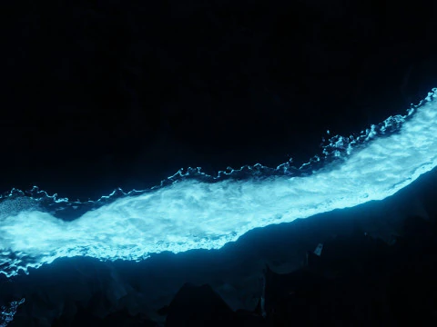 Glowing River Animation 3D Model