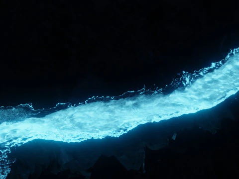 Glowing River Animation 3D Model