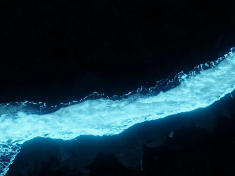 Glowing River Animation 3D Model