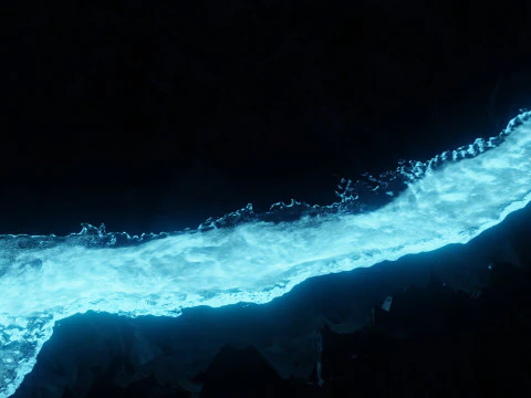 Glowing River Animation 3D Model