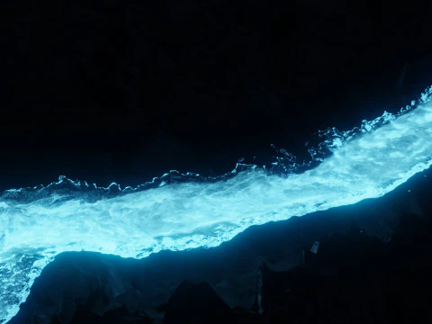Glowing River Animation 3D Model