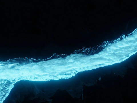 Glowing River Animation 3D Model