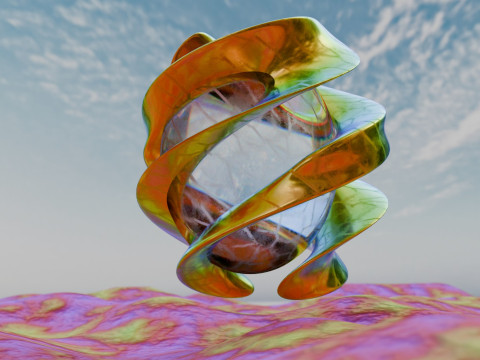 Animação de ambiente abstrato Modelo 3D