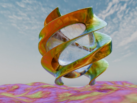 Animação de ambiente abstrato Modelo 3D